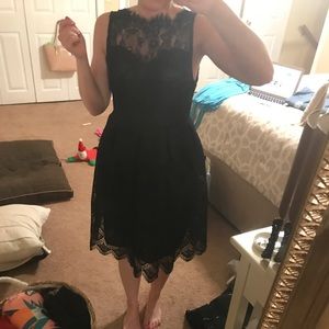 Black lace midi dress 👗 size 2